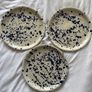 3x brand new IKEA dinner plates with navy blue speckles Image 2