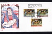 1976 Ireland Christmas: "The Nativity" by Lorenzo Monaco Commemorative Stamp Illustrated Hibernian First Day Cover (FDC) with Bri Chualann (Bray) Cancel