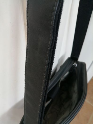 David William Black Leather Computer Bag