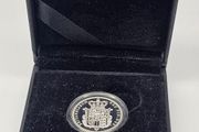 Gibraltar Silver Proof 2021 Pure Silver .999 Shield Sovereign in Original Holder