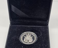 Gibraltar Silver Proof 2021 Pure Silver .999 Shield Sovereign in Original Holder