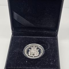 Gibraltar Silver Proof 2021 Pure Silver .999 Shield Sovereign in Original Holder