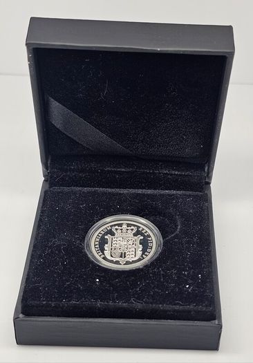 Gibraltar Silver Proof 2021 Pure Silver .999 Shield Sovereign in Original Holder