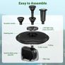 Pond Floating Fountain with 2500L/H Fountain Pump, Color-Changing LED Lights, 27 FT Power Cord, 3 Spray Patterns, for Outdoor Pond Pool, Black Image 7
