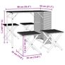 5 Piece Garden Dining Set Foldable Black Poly Rattan Image 4