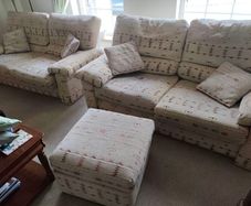 Casey's sofas x2 & pouffe FREE to take away