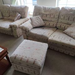 Casey's sofas x2 & pouffe FREE to take away