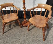 Pair of Antique Captain's Chairs