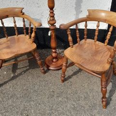 Pair of Antique Captain's Chairs