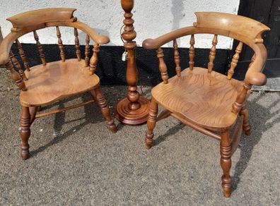 Pair of Antique Captain's Chairs