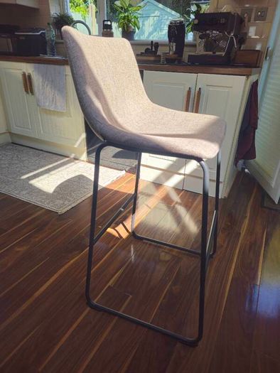Bar stools set of 3 beige