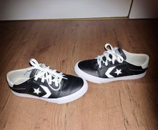 Converse  Breakpoint Black/White Leather Ox Unisex Sneakers size 2UK