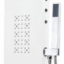 Shower Panel Unit Aluminium 20x44x130 cm White Image 8