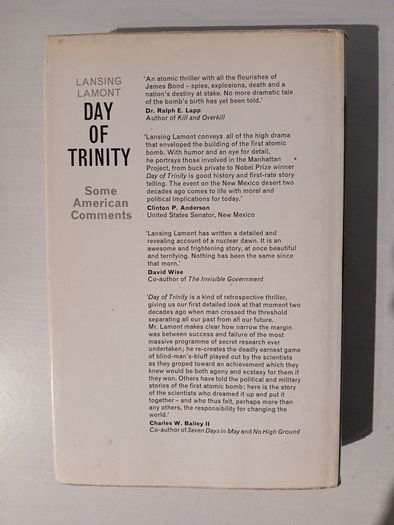 Day of Trinity by Lansing Lamont First Edition