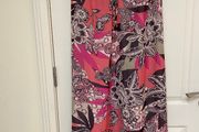 Next floral maxi dress - pink and black