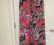 Next floral maxi dress - pink and black