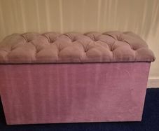 Ottoman  - PINK Corduroy 1960/1970