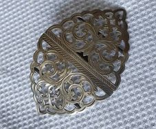 Antique vintage sterling silver buckle