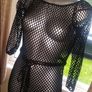 Black net jumpsuit/body stocking fits sizes UK8-14 EU36-42 Postage included Image 2
