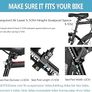 Rear bike rack,50KG Capacity Solid Bearings Bike Cargo Rack w/Fender & Large Size Reflective,Quick Release Mountain Road Bicycle Rear Racks,Universal Bike Luggage Touring Carrier Rack Image 3