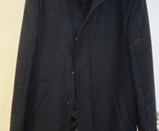 ZARA Mens Smart NavyBlack Elegant Overcoat RRP 120