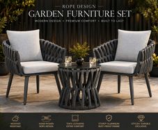 Luxury Rope Design Garden Furniture Set