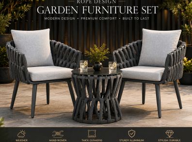 Luxury Rope Design Garden Furniture Set
