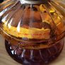 Vintage amber oil lamp Image 2