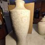 Beige Patterned Swirl large vase. Image 8