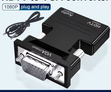 HDTV to VGA Adapter with Audio Output - Plug & Play Converter for Laptops, PCs, Monitors, Projectors, HDTVs, Chromebooks, Roku, Xbox (Includes 3.5mm Stereo Cable)