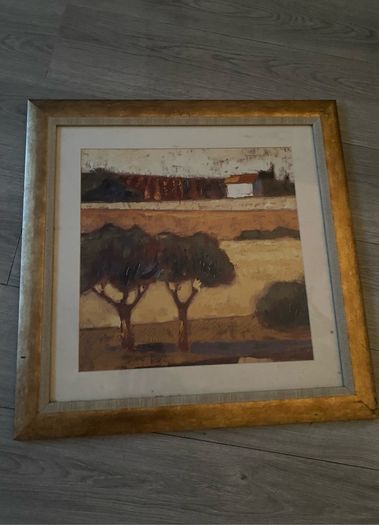 Large Framed Mediterranean Landscape Print