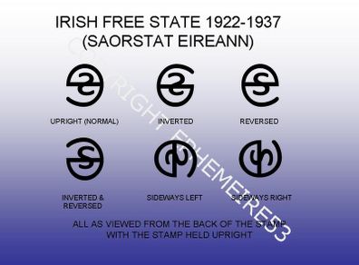 Information On Identifying Irish Stamp Watermarks 1922 to 1974 - See Attachments