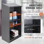 Podium Stand, 119 cm Hostess Stand with 4 Rolling Wheels, Wood Podium with Storage Shelves, and Slant Desktop Image 5