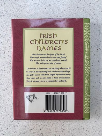 Vintage Irish Children's Names Book by Tara Publishing