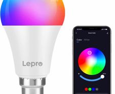 Colour Changing Light Bulb B22, Bluetooth APP Control LED Bulbs Bayonet, Dimmable RGB and White Light, Mood Light