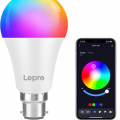 Colour Changing Light Bulb B22, Bluetooth APP Control LED Bulbs Bayonet, Dimmable RGB and White Light, Mood Light