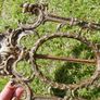 Antique Rococo  Brass Easel Back Picture Frame Image 5
