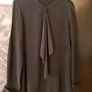 Massimo Dutti black blouse, shirt, top with ruffle, size S Image 2