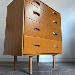 Vintage Retro Mid Century Stag Chest of Drawers