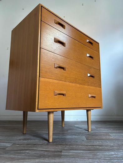 Vintage Retro Mid Century Stag Chest of Drawers