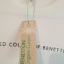 United Colors Of Benetton Girls White Long Sleeve Top With Logo Age 6-7 NWT Image 4