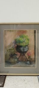 Cauldron and flowers print