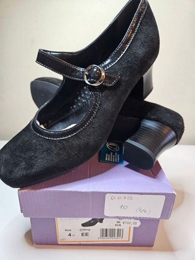 kelly black suede dress pumps Da Bella leather RRP100 euro NEW & Boxed Size 3 UK  & 4 UK fitting EE
