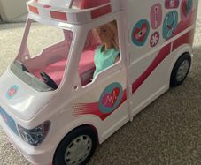 Barbie ambulance and nurse doll