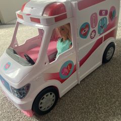Barbie ambulance and nurse doll