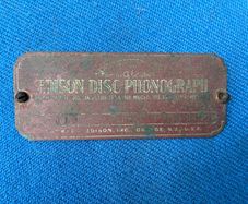 Edison gramophone name plate