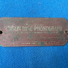 Edison gramophone name plate