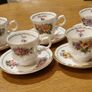 Collection of  Miniatures Elizabethan Staffordshire Bone China Months of the Year Cups and Saucers Image 3