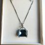 Navy Crystal Necklace, Midnight Blue Pendant Image 2