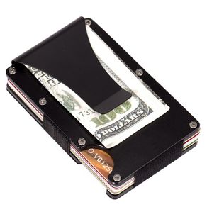 RFID Blocking Money Clip Aluminum V-Shape Card Case Slim Wallet